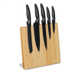 Bloc couteaux aimant, porte - couteaux en bambou, range couteaux non garni, universel, 27, 5 x 28 x ...