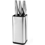 Bloc � couteaux / porte - couteaux (sans couteaux) - support de bloc � couteaux universel rond en acier ...