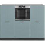 Vicco - bloc de cuisine r - line, bleu - gris / anthracite, 180 cm sans plan de travail Vicco - bloc de cuisine r - line, bleu - gris / anthracite, 180 cm sans plan de travail