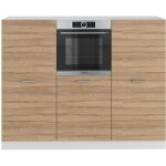 Vicco - bloc cuisine r - line, sonoma / blanc, 180 cm sans plan de travail