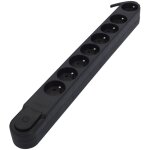 Bloc design 8x16a avec interrupteur - 1, 5m - noir