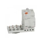 Bloc diffrentiel adaptable  vis dx pour disjoncteur 1 module par ple 4 ples 400v 40a type ac 30ma ...