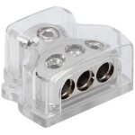 Bloc de distribution d'alimentation � 3 voies, 1x 0 jauge in / 3x 4 jauge sortie amp distribution de ...