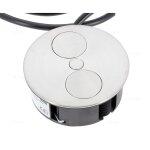 Bloc double prise a encastrer plan de travail percage 105mm zen2pae057 luisina