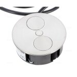 Bloc double prise a encastrer plan de travail percage 105mm zen2pae057 luisina