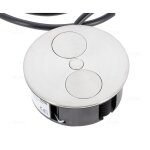 Bloc double prise a encastrer plan de travail percage 105mm zen2pae057 luisina