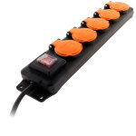 Multiprise tanche ip44 5x16a 2p + t + clapets + interrupteur zenitech