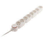 Bloc home 8 prises 16a 2p + t cble 1, 5m - blanc - zenitech