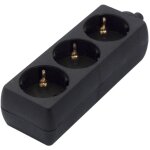 Bloc multiprise 3x16a sans cordon - noir - chacon