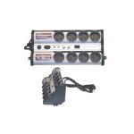 Me - bloc multiprise d'angle s�curis�e anti - surtension argent - 8 sorties, filtrage emi / rfi, disjoncteur ...