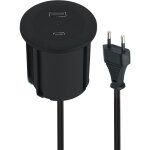 Bloc multiprise encastrable avec 2 prise usb 45w (1 type c power delivery + 1 type a 3. 0a q. c. ), d ...