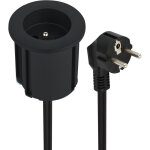 Bloc multiprise encastrable compacte, 1 prise , 54 mm de diam�tre ou 60mm standard avec adaptateur, prolongate ...