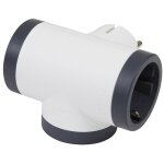 Bloc multiprise legrand 694520 / 3 prises de courant / blanc / noir