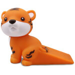 Bloc - porte d�coratif tigre orange amusant - arr�t de porte en forme d'animal pour maison et bureau