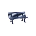 Blome - banc de jardin helgoland 3 places longueur 1500 mm bleu