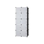 Armoire penderie modulable, 10 cubes, armoire chambre, tagre de rangement avec portes, pour le stockage ...