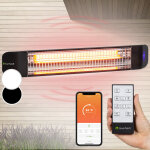 Klarstein chauffage electrique  infrarouge, chauffage de jardin 2400w, smart wifi app, minuterie, affichage ...