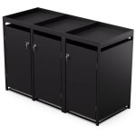 Blumfeldt abri de jardin lgant pour poubelle tri slectif 60l / 120l / 240l, conteneur poubelle ouverture ...