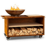 Blumfeldt ? bras�ro de jardin 59cm ? foyer en acier avec housse anti - pluie ? barbecue charbon ou bois ...