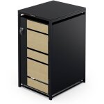 Blumfeldt - conteneur de jardin pour poubelle tri selectif 60l / 120l / 240l - stockage wheelie bin avec ...