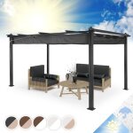 Blumfeldt pergola aluminium 3x4m, pergola terrasse, tonnelle de jardin avec toit r�tractable, kit pergolas ...
