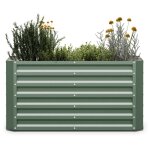 Blumfeldt potager surlev high grow straight garden en acier galvanis, 120 x 60 x 90 cm - protection ...