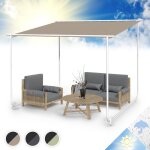 Tonnelle de jardin 3x3m avec armature en aluminium, barnum pliant, toile revtement hydrofuge, pergola ...