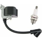 Bobine d'allumage avec bougie d'allumage pour stihl fs38 fs46 fs45 fs55 fc55 fc55z fc55 - dz hl45 hl45z ...