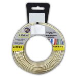 Bobine c�ble parallel t�l�phone blanc 2 voies 10m