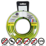 Bobine fil �lectrique flexible 1, 5mm bicouleur sans halog�ne 15m