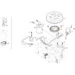 Bobine de recharge moteur original stiga tre 635v tracteur de pelouse 118551594 / 0