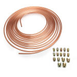 Bobine de tuyau de frein en cuivre - nickel et kit de montage 3 / 16 od 25 pi rouleau de bobine