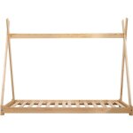Bobochic - lit pour enfant - tipi - 90 x 190 cm - bois naturel - livraison gratuite