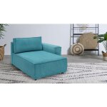 Bobochic - méridienne avec accoudoir pour canapé modulable nihad tissu velours côtelé angle droit bleu ... Bobochic - méridienne avec accoudoir pour canapé modulable nihad tissu velours côtelé angle droit bleu ...