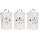 Bocaux de stockage de cuisine, 3 pi�ces / ensemble, botes de sucre, caf�, th�, r�cipient de stockage ...