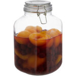 Bocal en verre, 3 litres, conserves, grand pot, hermtique, fermeture tanche avec trier, xxl, transparent ...