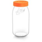Bocal en verre avec couvercle 2l, le parfait