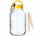 Kadax - bocal en verre, avec pinces, couvercle en plastique, en forme de ballon, pot de conservation ...