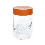 Le parfait - bocal  vis 1 l couvercle orange et fw 100 - l''unit