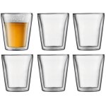 Bodum canteen set de 6 verres double paroi transparent 200 ml