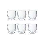 Bodum - set de 6 verres double paroi 25cl pavina set