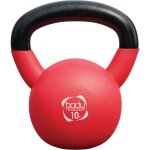 Body revolution kettlebell en fonte 10 kg rev�tu en n�opr�ne rouge antid�rapante codage couleur poign�e ...