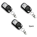 Lot de 3 tlcommandes universelles pour portail automatique frquence 433, 92 mhz code fixe, 4 boutons ...