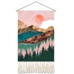 Bohème macramé tissé tenture murale sunrise tenture murale tapisserie avec gland coloré boho décor pour ... Bohème macramé tissé tenture murale sunrise tenture murale tapisserie avec gland coloré boho décor pour ...