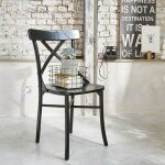 Berah getah - chaise bistrot noire en acajou Berah getah - chaise bistrot noire en acajou
