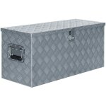 Bote en aluminium outils caisse de rangement coffre  outils 90, 5 cm argent