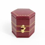 Bo�te � bagues vintage bijoux pr�sentoir organisateur bo�te sortie en cuir pu(rouge)