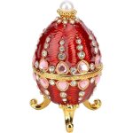 Bo�te � bibelots �maill�e oeuf peint � la main d�coratif cristal ch�teau bo�te � bijoux ornements cadeau ...