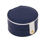 Bo�te � bijoux en cuir multicouche avec bo�te � bijoux(bleu fonc�)