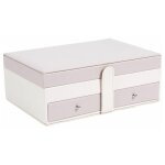 Boîte à bijoux design 'lena' 25cm rose & blanc Boîte à bijoux design 'lena' 25cm rose & blanc